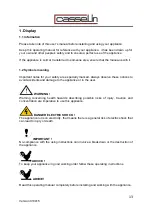 Предварительный просмотр 13 страницы Casselin CPASC30 Manual