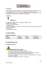 Preview for 16 page of Casselin CPASC30 Manual