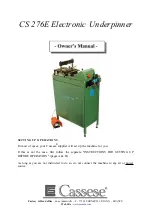 Cassese CS 276E Owner'S Manual preview