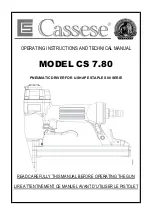 Предварительный просмотр 1 страницы Cassese CS 7.80 Series Operating Instructions And Technical Manual