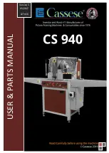 Preview for 1 page of Cassese CS 940 User & Parts Manual