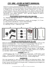 Предварительный просмотр 5 страницы Cassese CS1 UNI User & Parts Manual