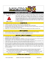 Предварительный просмотр 1 страницы Castle Creations MAMBA XLX2 Quick Start Manual