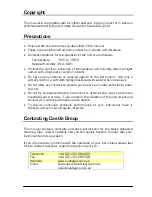 Предварительный просмотр 3 страницы Castle group Electronic Orange GA904 Operating Manual