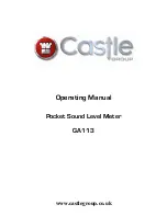 Предварительный просмотр 1 страницы CASTLE GA113 Operating Manual