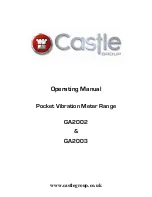 CASTLE GA2002 Operating Manual предпросмотр