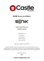 CASTLE SONIK S Operating Manual preview