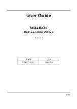 CastleNet RTL8188CTV User Manual preview