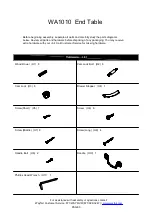 Предварительный просмотр 3 страницы Castleton Home WA1010 Product Instructions