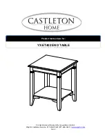 Предварительный просмотр 1 страницы Castleton Home YX-ET402 Product Instructions