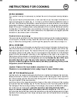 Preview for 14 page of CASTOR Static Oven Operating Instructions For Use And Installation