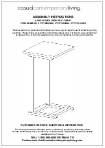 Preview for 2 page of casual contemporary living ACACIA SOFA SERVER C-TABLE VTTFT0006DM Assembly Instructions