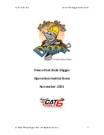 Cat 6 Tools Holey-Moley Digger Operation Instructions Manual preview