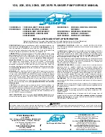 CAT Pumps 1DX Series Service Manual preview