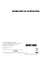 Preview for 1 page of Cata GH614BS Instructions For The Installation And Use