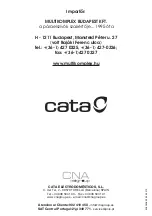 Предварительный просмотр 5 страницы Cata TF6600 Instructions For Installation, Maintenance And Use