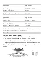 Предварительный просмотр 21 страницы Cata UBTCC60BV Instruction Manual / Installation Manual