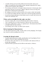 Предварительный просмотр 23 страницы Cata UBTCC60BV Instruction Manual / Installation Manual