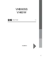 Preview for 3 page of Cata VH60W Installation Manual