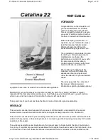 Catalina Yachts Catalina 22 1987 Owners Manual And General Handbook preview