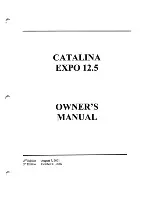 Preview for 1 page of Catalina Expo 12.5 Owner'S Manual