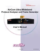 Предварительный просмотр 1 страницы Catalyst AirCom UWB Analyzer User Manual