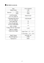 Preview for 12 page of CaterCool CW-110ADT2 Operation Manual