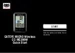 Cateye Micro wireless CC-MC200W Quick Start Manual preview