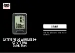 Cateye VELO WIRELESS Plus CC-VT210W Quick Start Manual preview