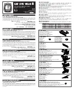 Preview for 1 page of Cateye VELO8 Quick Start Manual