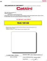 Preview for 3 page of Cattini Oleopneumatica YAK 1810X Operating And Maintenance Manual