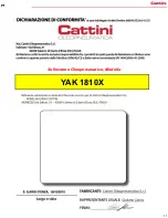 Preview for 11 page of Cattini Oleopneumatica YAK 1810X Operating And Maintenance Manual