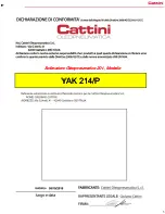 Preview for 3 page of Cattini Oleopneumatica Yak 214/P Operating And Maintenance Manual