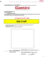 Preview for 11 page of Cattini Oleopneumatica Yak 214/P Operating And Maintenance Manual