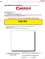 Предварительный просмотр 11 страницы Cattini Oleopneumatica YAK 300 Operating And Maintenance Manual