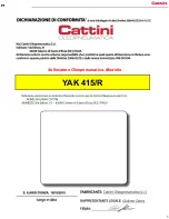 Предварительный просмотр 3 страницы Cattini Oleopneumatica YAK 415/R Operating And Maintenance Manual