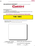 Preview for 11 page of Cattini YAK 108/C Operating And Maintenance Manual