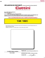 Preview for 25 page of Cattini YAK 108/C Operating And Maintenance Manual