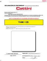 Preview for 39 page of Cattini YAK 135 Manual