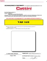 Preview for 4 page of Cattini YAK 1610 Operating And Maintenance Manual