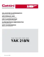 Cattini YAK 218/N Operating And Maintenance Manual preview