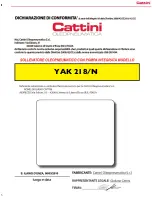 Предварительный просмотр 3 страницы Cattini YAK 218/N Operating And Maintenance Manual