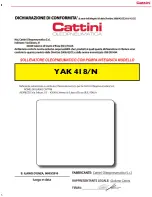 Предварительный просмотр 3 страницы Cattini YAK 418/N Operating And Maintenance Manual