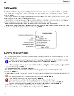 Preview for 13 page of Cattini YAK 418/N Operating And Maintenance Manual