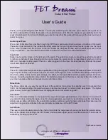 Preview for 1 page of Cause & Effect FET Dream User Manual