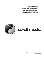 Preview for 1 page of Cavalli Audio Liquid Gold Manual