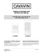 Cavavin B-015WSZ Instruction Manual preview