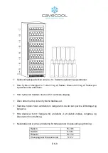 Предварительный просмотр 10 страницы Cavecool CC428SB-SE Instruction Manual