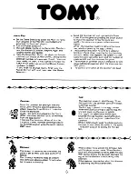 Preview for 3 page of Caveman Tomy Instruction Book