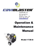 Предварительный просмотр 1 страницы Caviblaster 1725-G Operation & Maintenance Manual